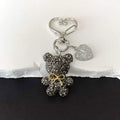 Rhinestone Teddy Bear Heart-Clasp Charms in Six Bow Colors view 8