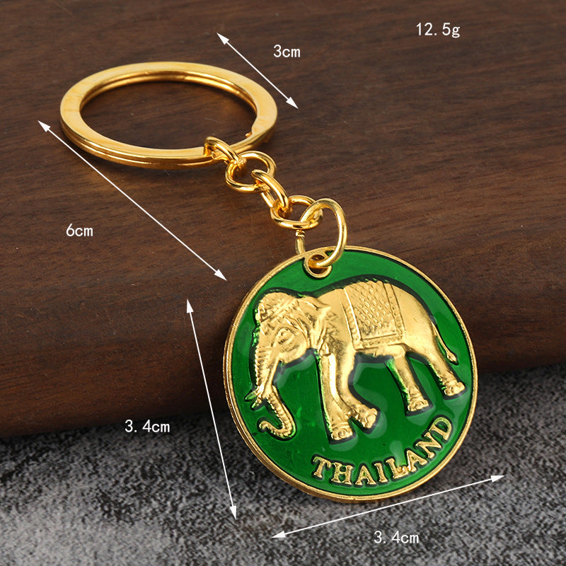 3D Elephant Zinc Alloy Car Keychain Gift Pendant