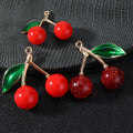 Cherry Charm Pendant Glossy And Glitter Finish Two Sizes view 1