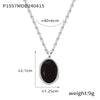 Steel Black Oval