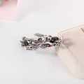 Red Silver Tone Flower Crystal Metal Brooch Pin 4.8 x 2.2 cm view 4