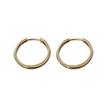 Simple Round Hoop Earrings in Silver and Gold Tone view 5