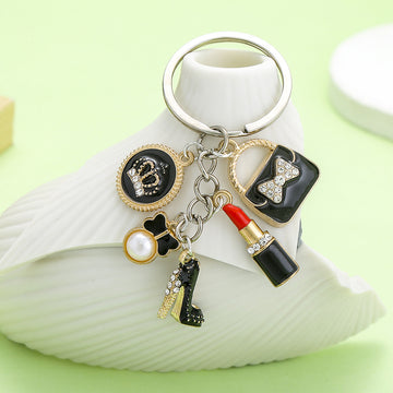 Fashion Accessory Charm Keychains in 12 Pictured Variations for Bags and Keys