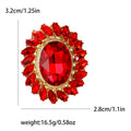 Oval Crystal Halo Brooch An Oval Faceted Center Stone Surrounded By Marquise Crystals view 10