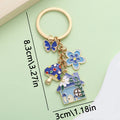 Butterfly Charm Keychains Featuring Blue Butterfly Across 31 Pictured Variations view 4