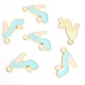 High Heel and Red Heart Charms in Five Colors and Two Metal Tones view 6