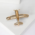 Red White and Blue Propeller Airplane Enamel Metal Brooch view 3