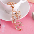 Pearl Accent Chinese Dragon Keychains with Braided and Fortune Straps view 6