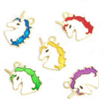 Enamel-Look Silver Gold Unicorn Alloy Charms in 12 Styles view 3