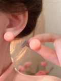 Glossy Round Bead Stud Earrings in Seven Bright Colors view 6