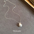 Silver Tone Brushed Apple Pendant Cord Necklace Jewelry view 6