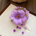 Fabric Flower Side Hair Clips Cosmos And Peony Six Styles view 9