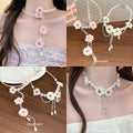 Floral Pearl Strand Necklaces in Two Designs Statement Jewelry Design view 1