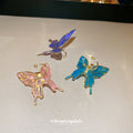 Enamel Butterfly Ear Cuffs In Blue Pink And Purple view 4