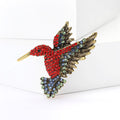 Colorful Crystal Hummingbird Brooch in Eight Colorways view 2