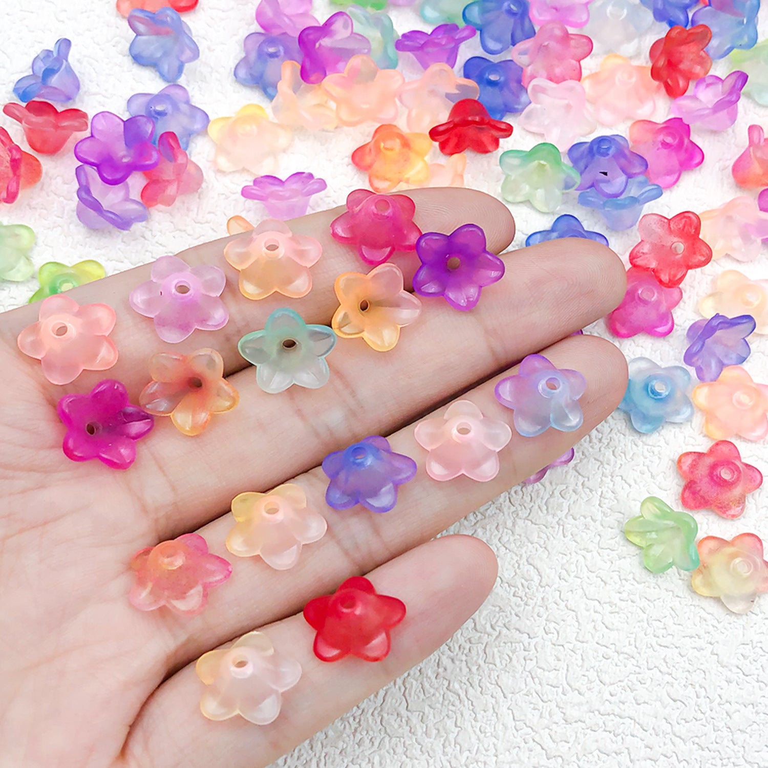 Acrylic Flower Charm Pendants