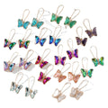 Crystal Butterfly Wing Drop Earrings Gold Hooks 11 Colors view 5