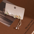Butterfly Flower Pearl Look Mismatched Multi Earring Set view 3