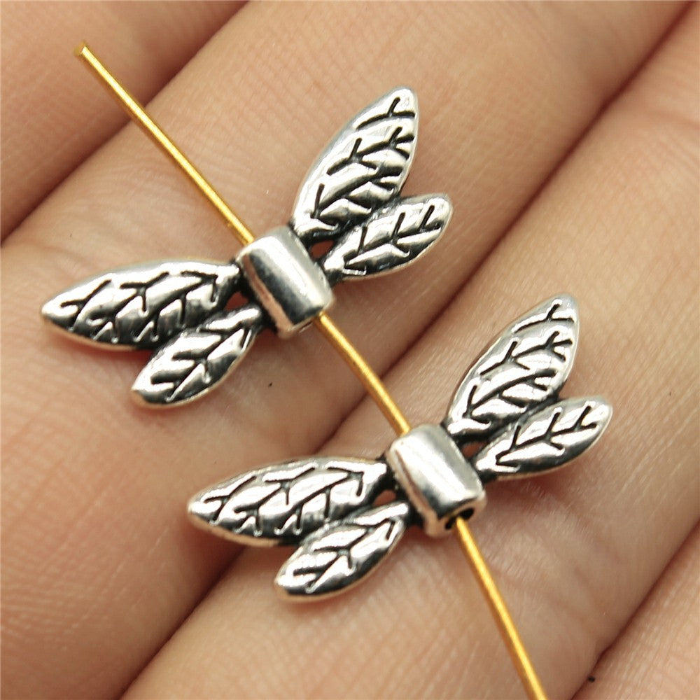 22x8mm 1.1g Multicolor Zinc Alloy Butterfly Wing Beads for DIY Jewelry Making