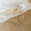 Gold Metal Enamel Starfish Cuff Bracelets And Arm Spirals view 11