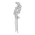 Flower Tassel Crystal Two Designs Metal Brooch Pin view 1