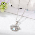 Gold and Silver Tone Crystal Evil Eye and Hamsa Necklaces view 9