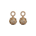 Gold Tone Pearl Open Circle Drop Earrings Decorative Jewelry view 5