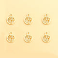 Openwork Chinese Fu Character Gold Tone Alloy Charm Pendant view 3
