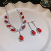 Silver Red Ovals