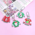 Glitter Acrylic Christmas Sweater Keychain 4 Characters view 1