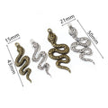 Textured Snake Metal Charms in Four Size and Finish Options view 4