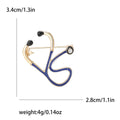 Enamel Stethoscope Brooch in Black White or Blue for Jackets and Scarves view 8