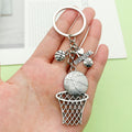 Soccer, Basketball and Volleyball Charm Keychains Featuring Soccer Across 57 Variations view 1
