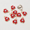 Small Enamel Flower Charms in Seven Color Styles for Jewelry view 4
