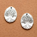 Oval Tree Of Life Metal Pendant Charm For Jewelry Making view 4