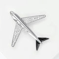 Love You Forever Crystal Airplane Brooch in Gold or Silver Tone view 3