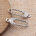 Decorative Safety Pin Charm Connector Jewelry Making Component view 2