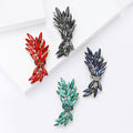 Marquise Crystal Leaf Cluster Bow Brooch Four Colors view 2