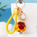 Red and Green Pomegranate Keychains with Fortune Braided and Plain Loop Options view 3