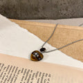 Vintage Brown and Gold Tone Pendant Necklaces in Six Designs view 4