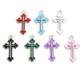 Enamel-Look Silver Gold Cross Alloy Charms in 16 Styles view 3