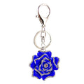 Rhinestone Rose Metal Keychain With Split Ring And Clasp view 5