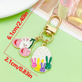 Easter Bunny Charm Keychains in 25 Pictured Variations for Bags and Keys view 7
