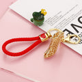 Openwork High Heel Keychains in Gold and Silver with Braided and Plain Loops view 1