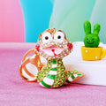 Crystal Striped Snake Keychains in Plain and Fortune Cord Options view 10