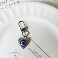 Crystal Heart Evil Eye Pendant Necklaces and Clip Keychains view 8