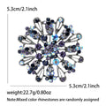Crystal Sunburst Brooch in Four Color Arrangements view 7