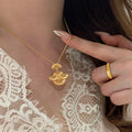 Gold Tone Pendant Necklace 10 Styles Teardrop Horse Cross view 12