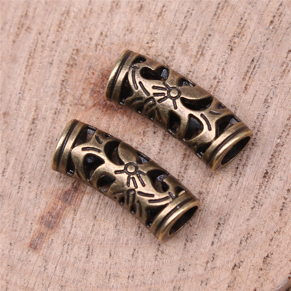 20x8x6mm 1.5g Multicolor Zinc Alloy Carved Curved Spacer Beads for Bracelet Necklace DIY Jewelry Making