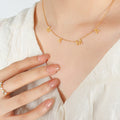 MAMA Letter Charm Necklace Spaced Letters Gold Or Steel view 4